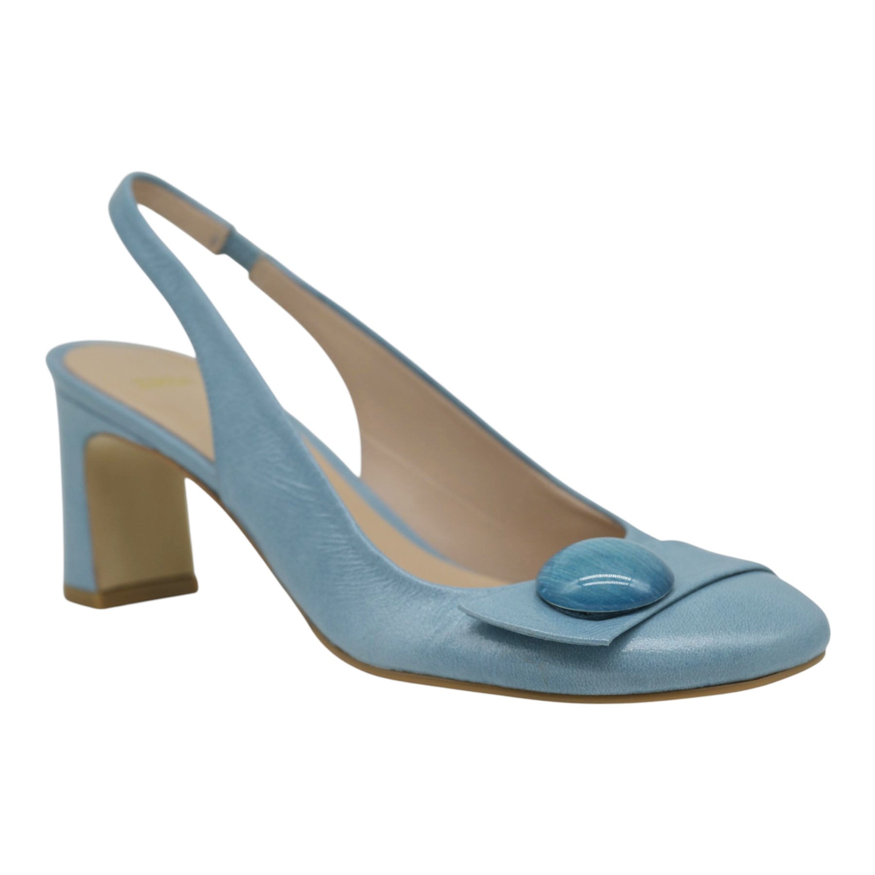 Zinda 3467 Γόβες Slingback με Τόκα - Sky