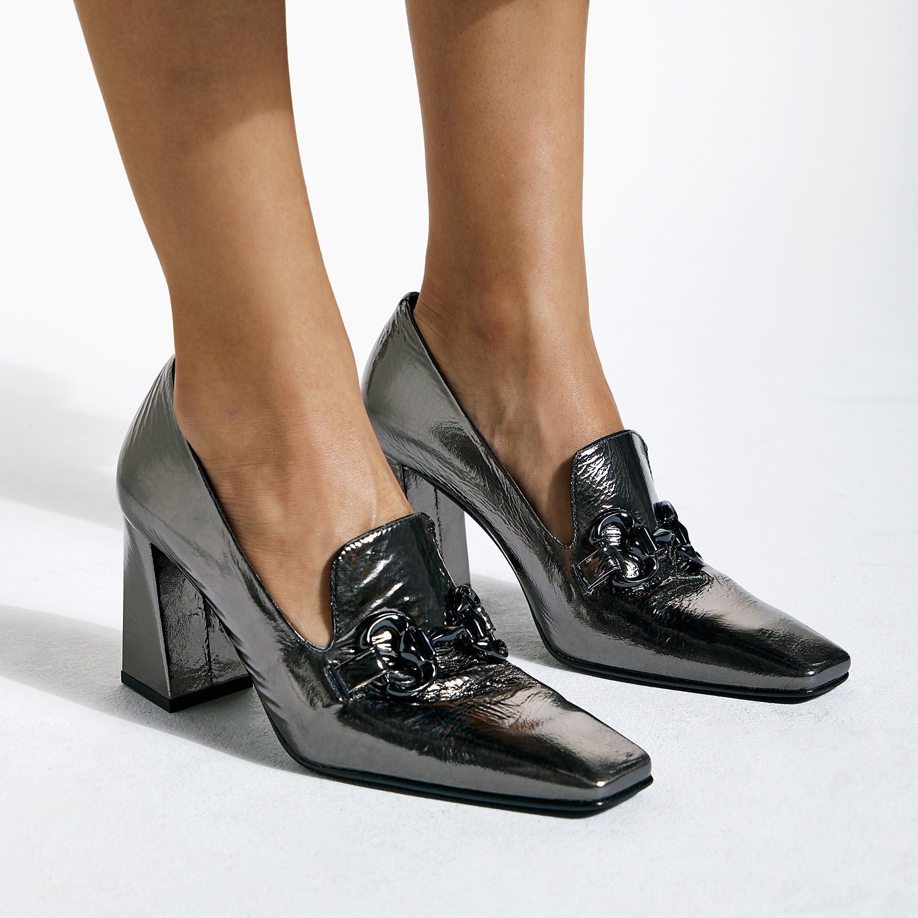 Zinda 2467F Γόβες Μοκασίνια - Ατσαλί