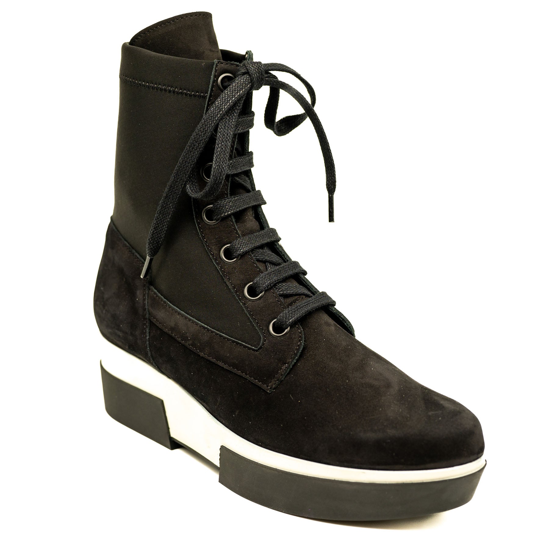 Arche Μποτάκια Δίπατα με Κορδόνια - Μαύρα