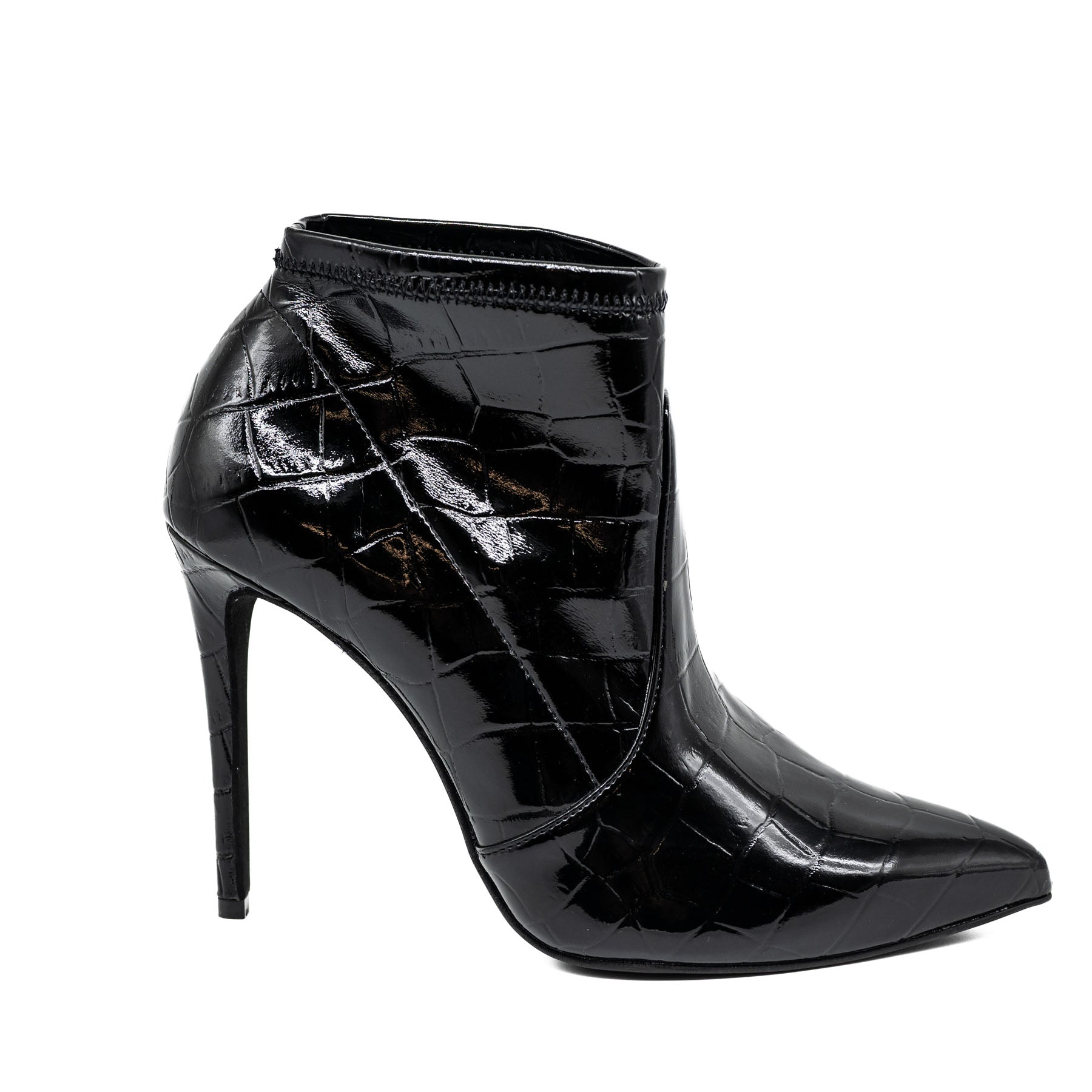 Mourtzi Μποτάκια Κάλτσα με Λεπτό Τακούνι - Μαύρα