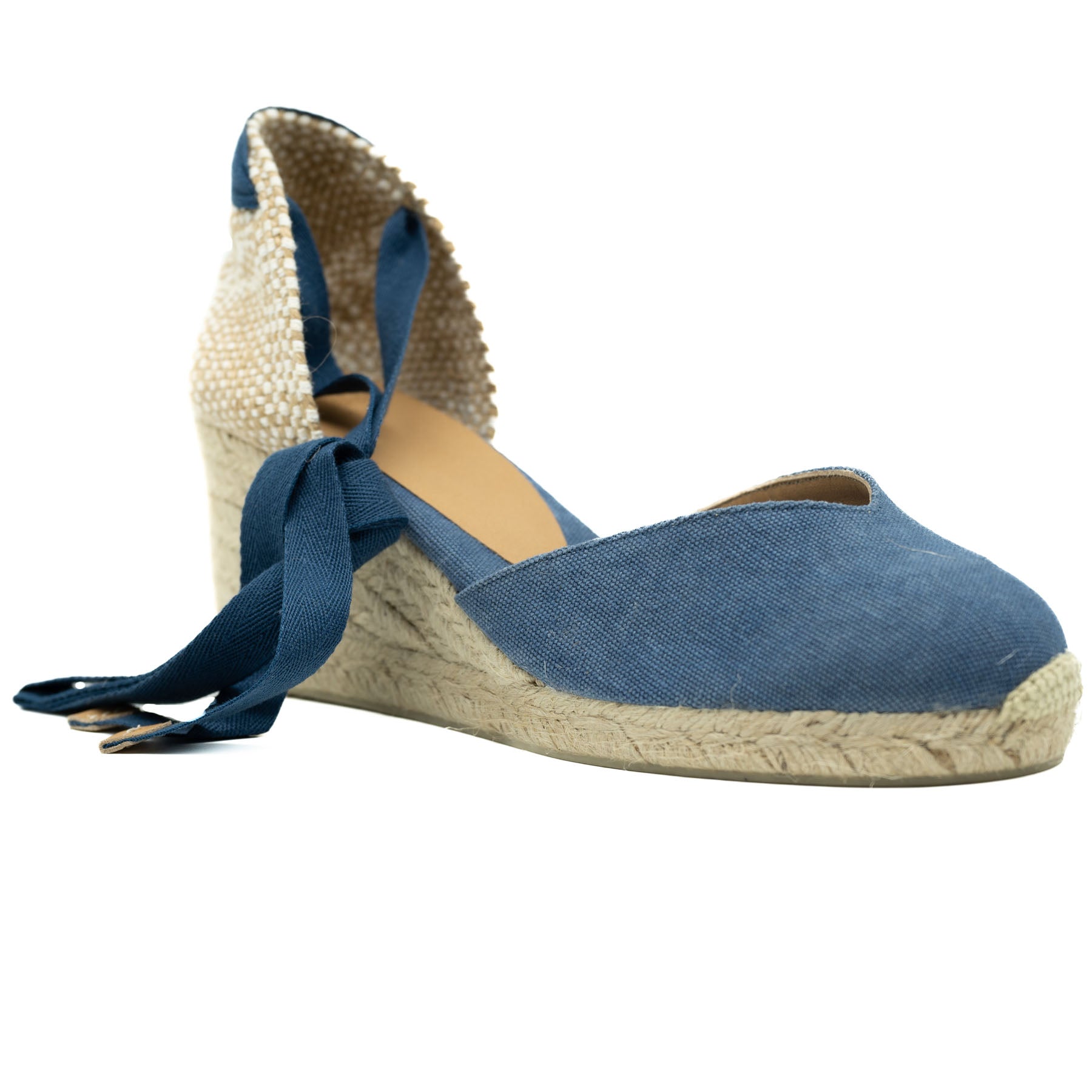 Castaner Πλατφόρμες Chiara με Κορδέλα - Azul Denim