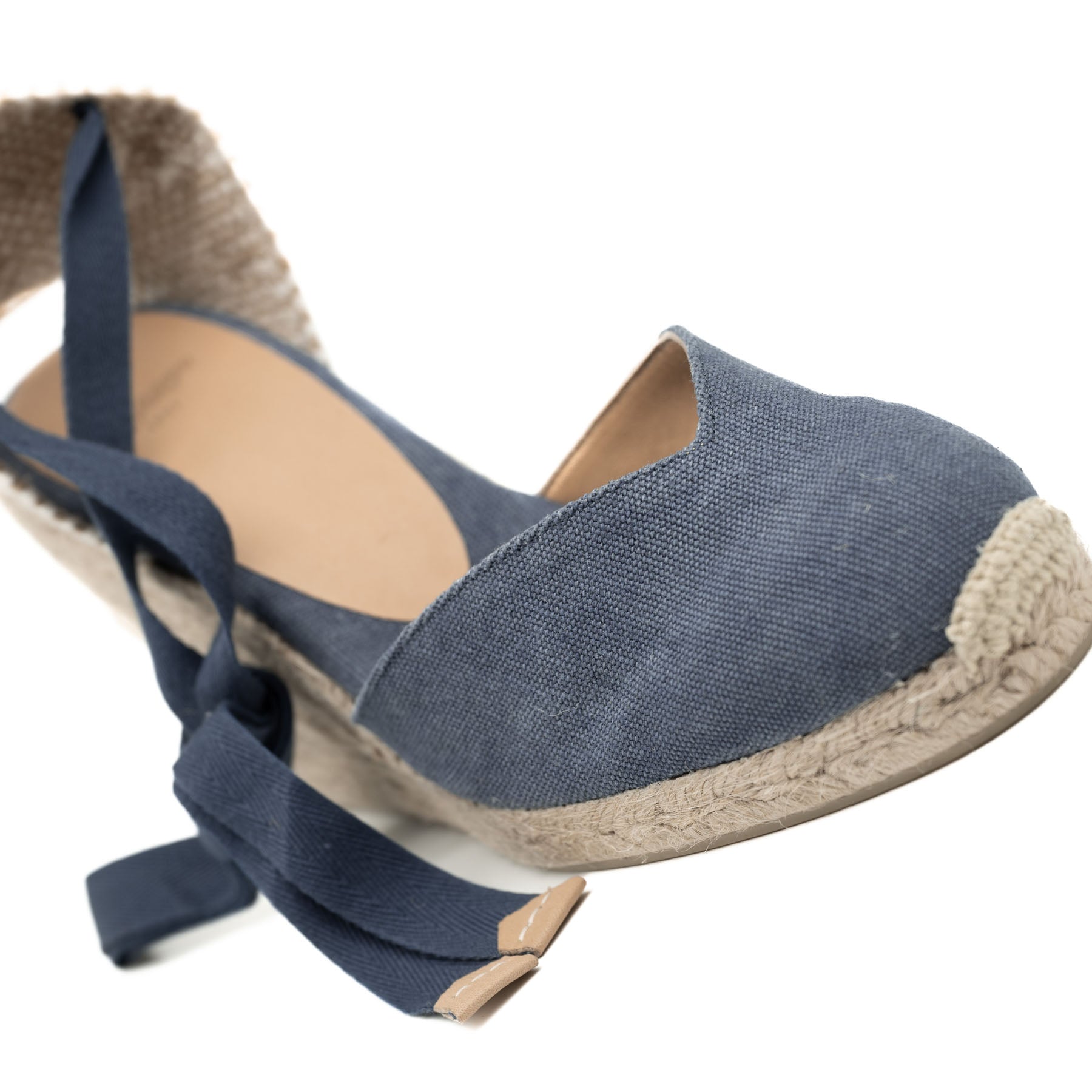 Castaner Πλατφόρμες Chiara με Κορδέλα - Azul Denim