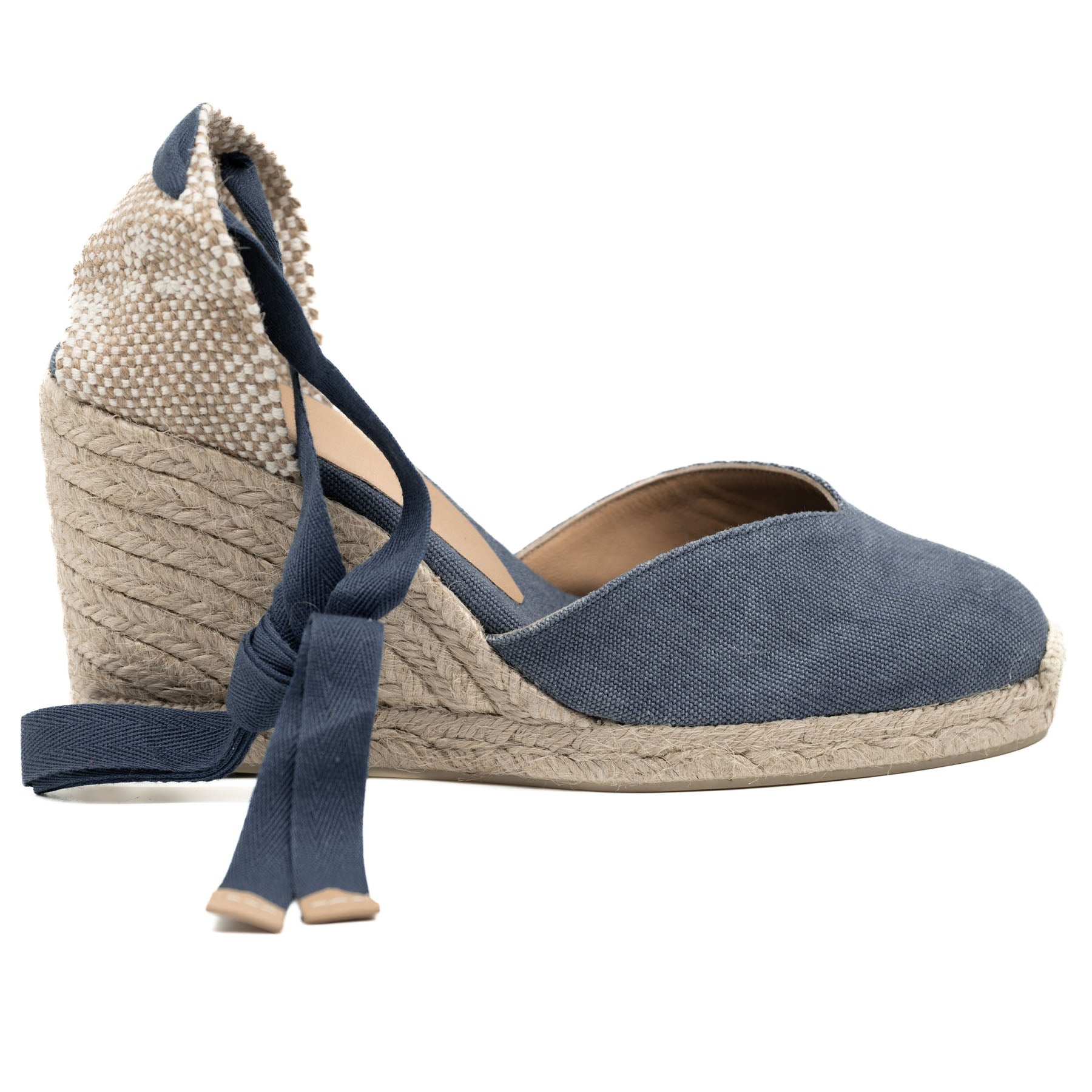 Castaner Πλατφόρμες Chiara με Κορδέλα - Azul Denim