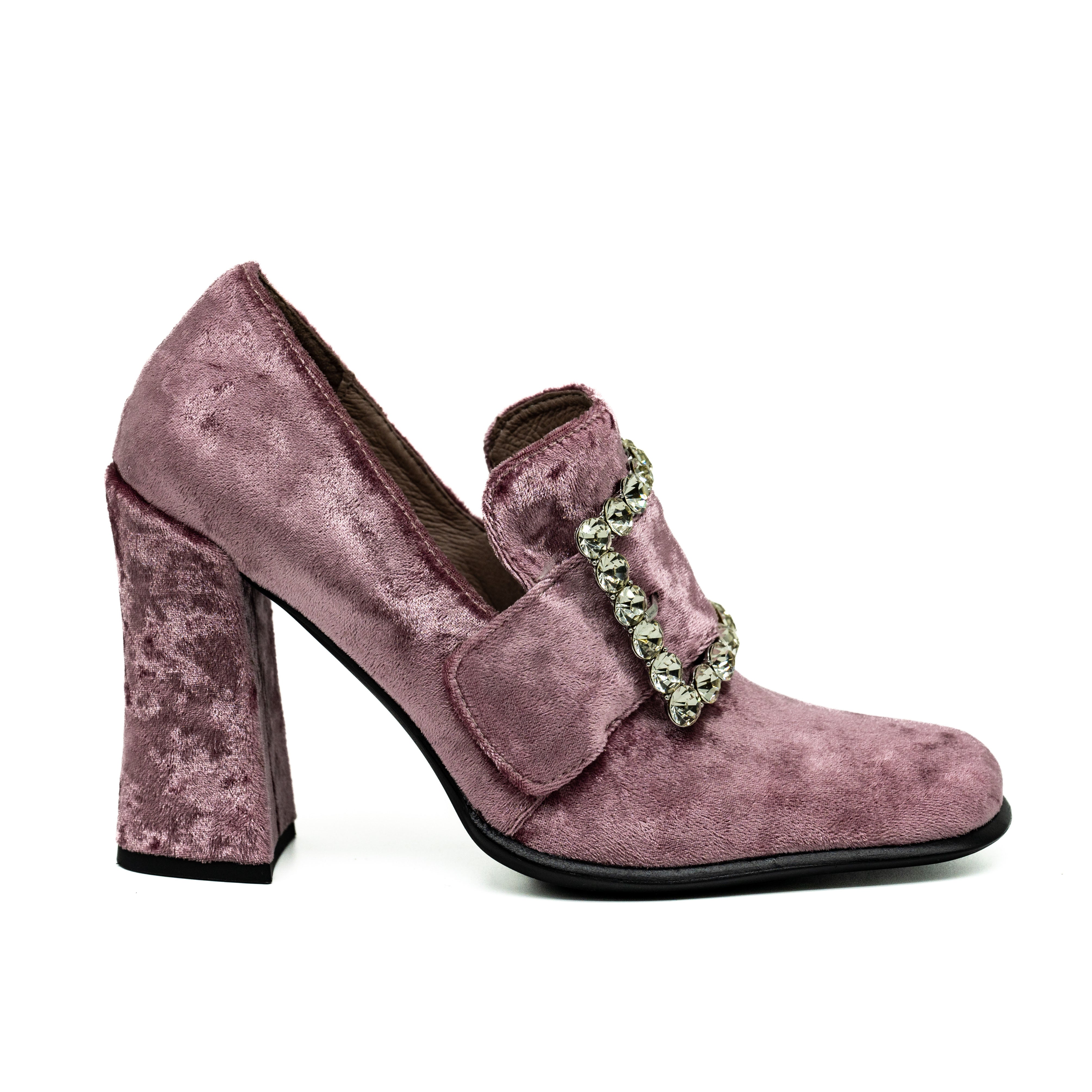 Jeffrey Campbell Μοκασίνια Βελούδο με Αγκράφα - Ροζ