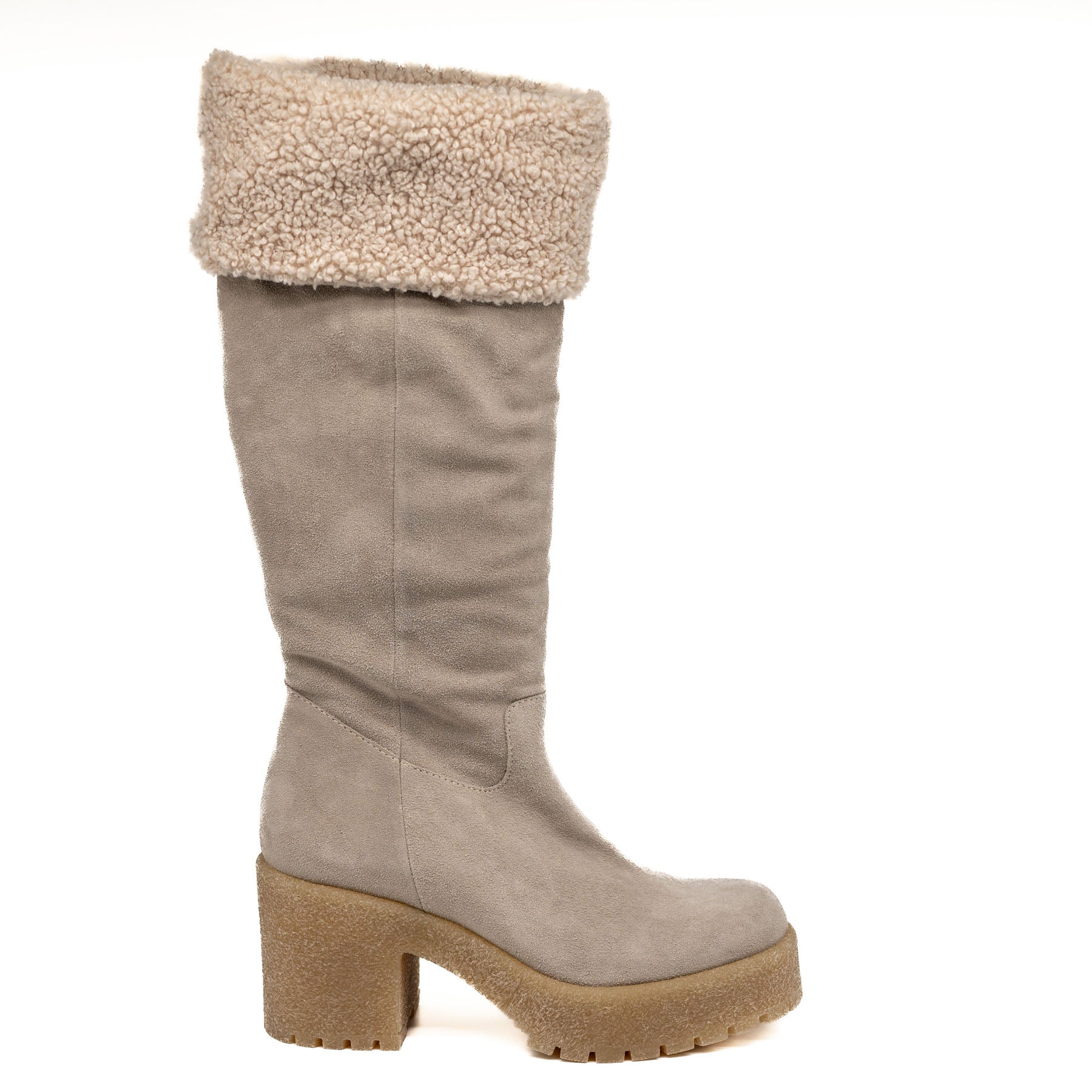 Kanna Μπότες Wedge με Τακούνι - Εκρού