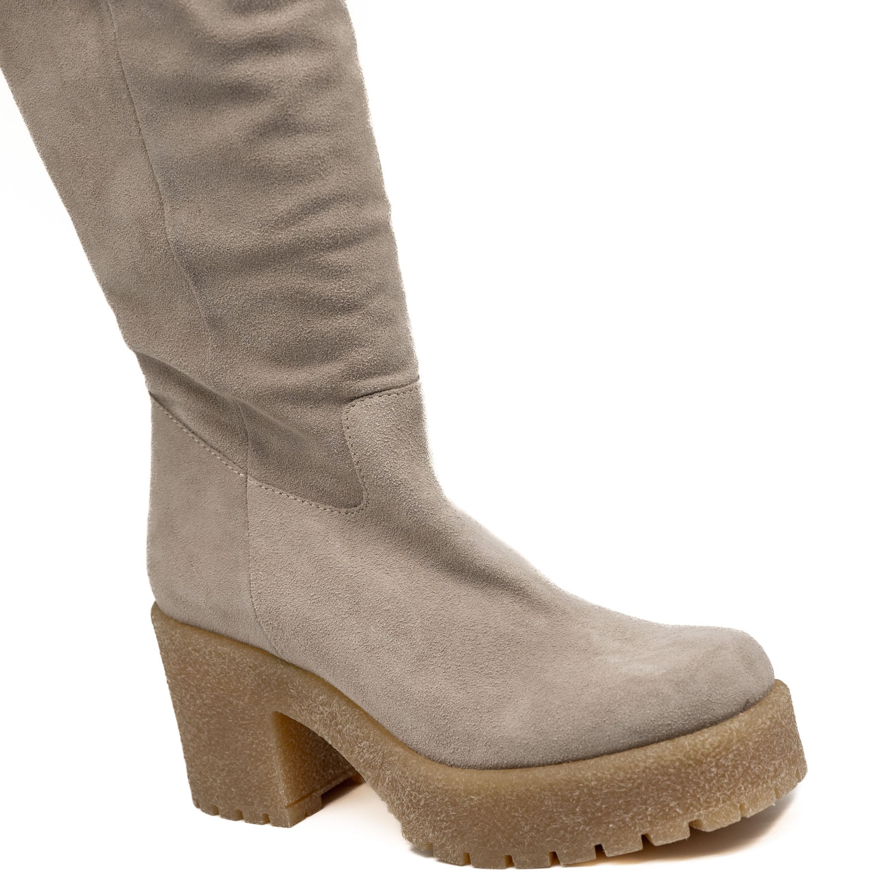 Kanna Μπότες Wedge με Τακούνι - Εκρού