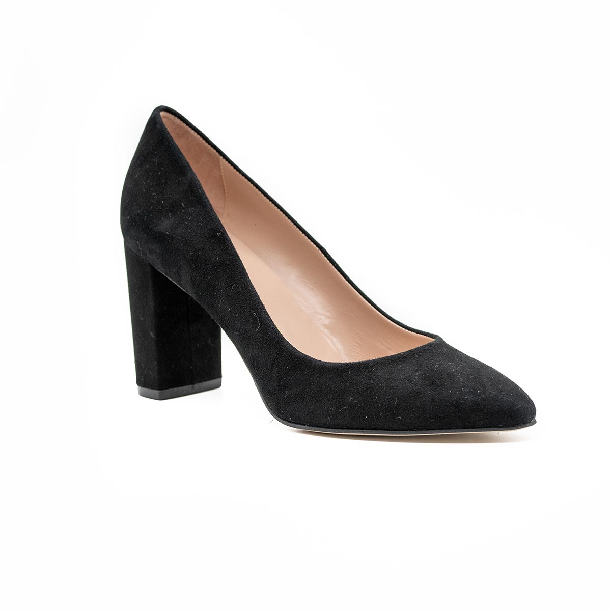 Mourtzi Γόβες με Χοντρό Τακούνι - Μαύρες Σουέντ